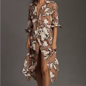 Anthropologie Soren Long-Sleeve Shirt Dress